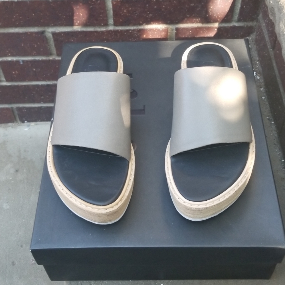 TIBI Mina Nappa Storm slides sandals